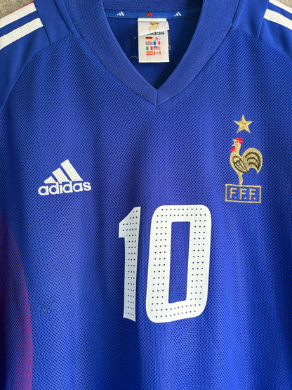Zidane X France 2002-04 Adidas Home Retro Player version Jersey