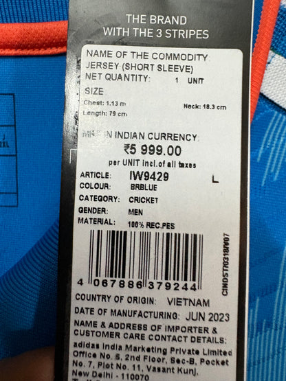India Cricket 2023 World Cup Jersey (Player Version)