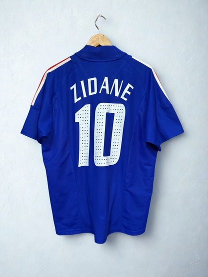 Zidane X France 2002-04 Adidas Home Retro Player version Jersey