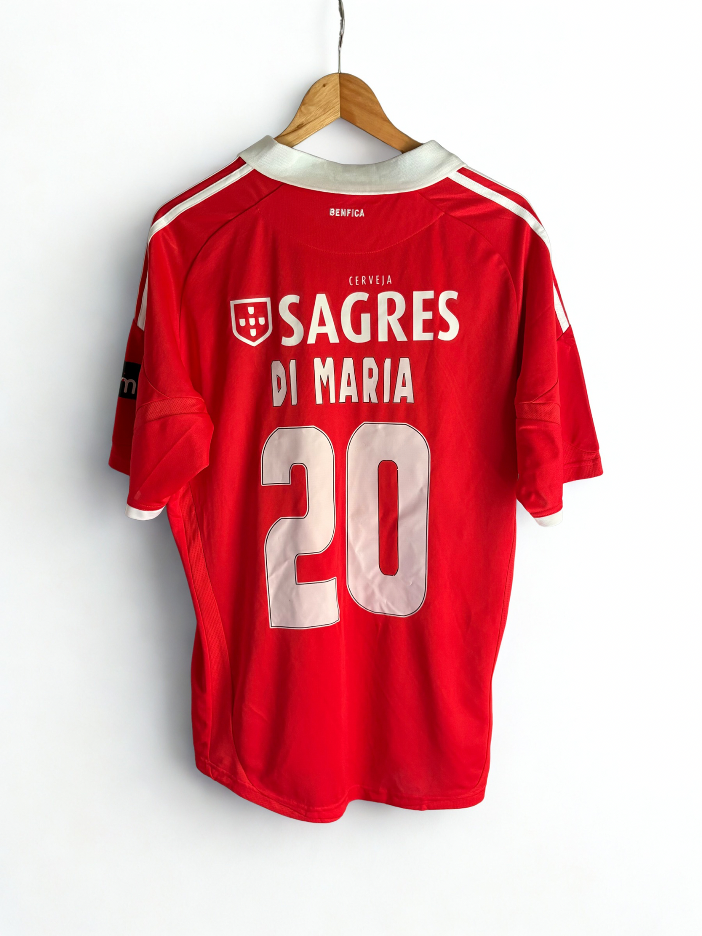 Benfica 2009-10 Home Di Maria Adidas shirt