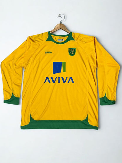 Norwich City 2009 Home Kit Yellow and Green Retro